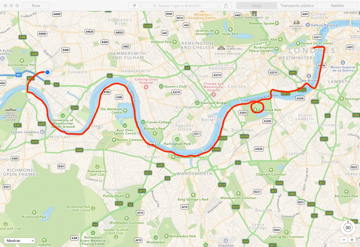 De Chiswick a Westminister
